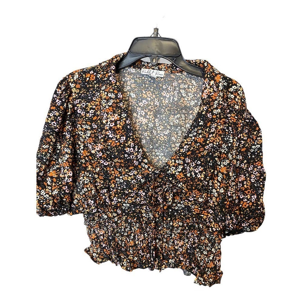 Rabbit Rose Crop top sz L